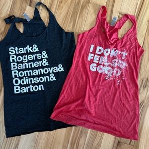 Marvel Fandom Tank Tops! S And XS! Soft!